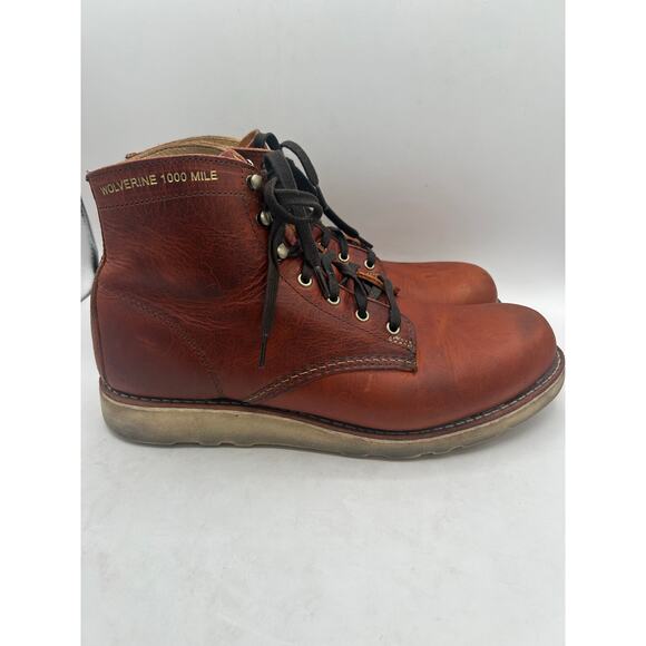 Wolverine 1000 Mile X Buffalo Trace Brown Tan Leather Lace Up Boots Men’s 10 - Picture 15 of 15
